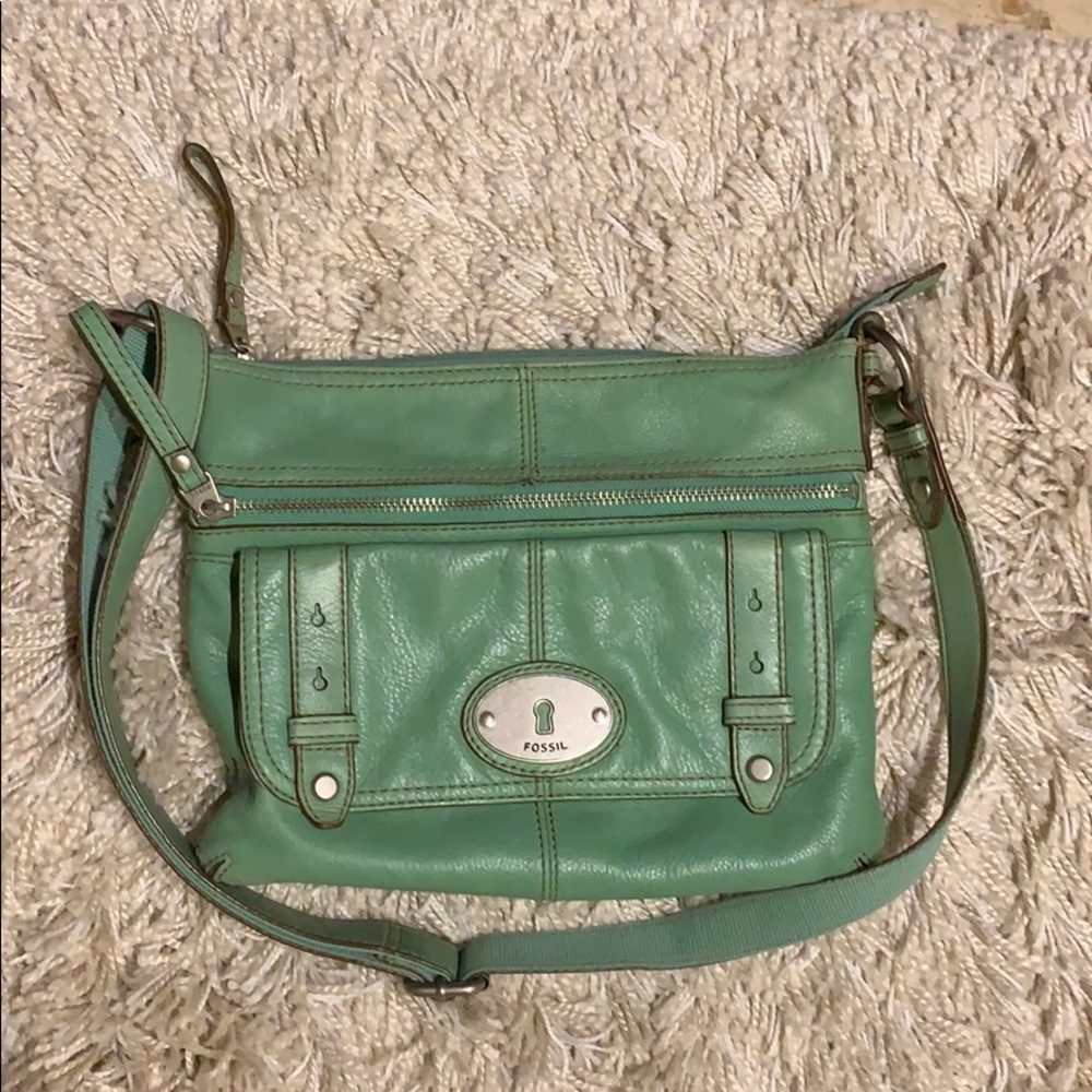 Mint leather Fossil purse
